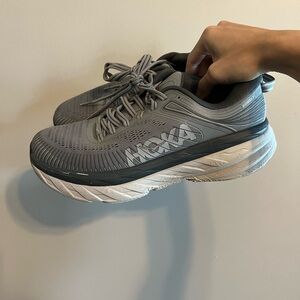 HOKA - Bondi 7 Wild Dove/Dark Shadow Running Shoes